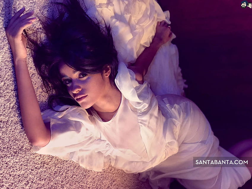 Camila Cabello looks all dreamy in a ruffle white dress, Camila Cabello Romance HD wallpaper