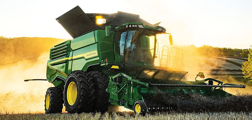 John Deere は、新しいヘッダー ラインアップで収穫能力を高めます。 食品および農業技術、John Deere コンバイン 高画質の壁紙