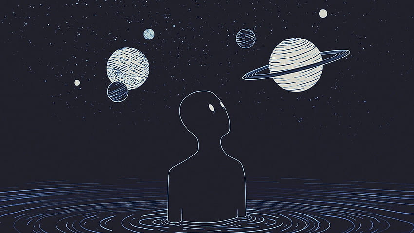 A Fool Moon Night Space Traveler Art , Artist HD wallpaper | Pxfuel