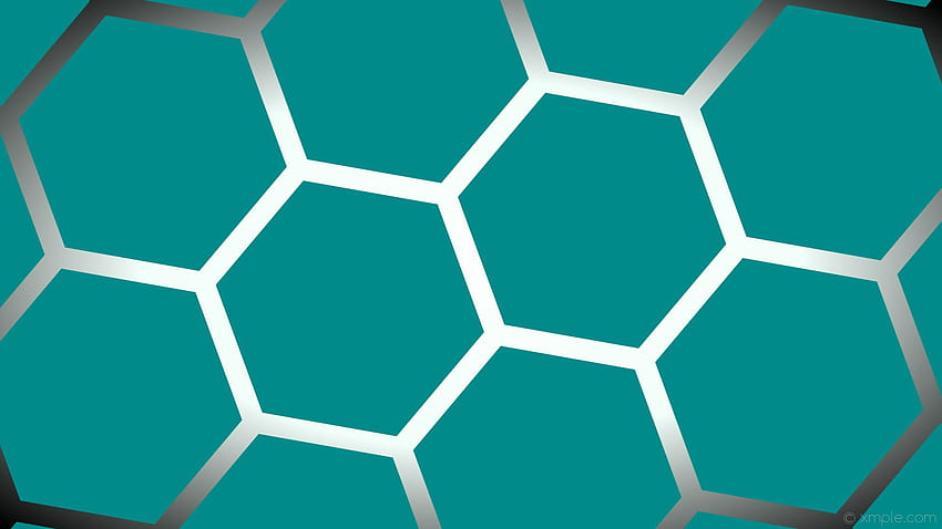 Glow Hexagon White Green Gradient - Dark Blue And Mint Green Background, Mint and Black HD wallpaper