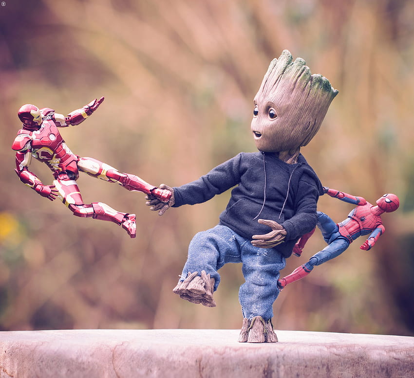 Baby Groot, dança engraçada papel de parede HD