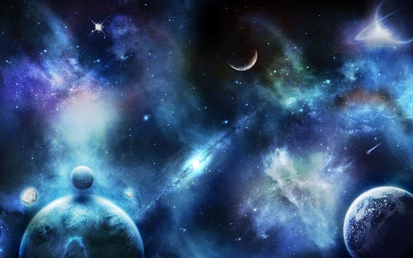 Planets, Universe, Stars, Blur, Smooth, Stains, Spots HD wallpaper