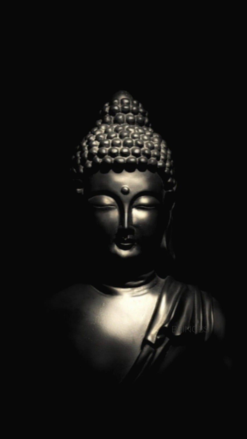 Buddha nero, Buddha al neon Sfondo del telefono HD