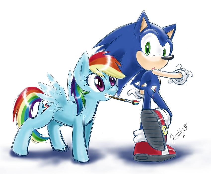 Kirpi Sonic, My Little Pony, Rainbow Dash, Cutie Mark HD duvar kağıdı