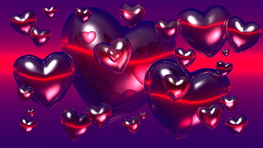Buy 3D Hearts Phone Wallpaper Cute Wallpaper Cute Hearts Online in India   Etsy