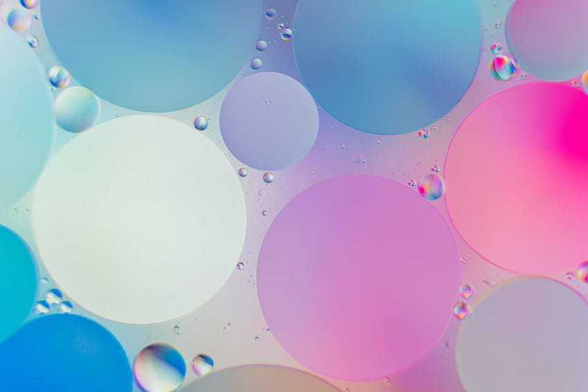 Círculos, burbujas de colores, macro fondo de pantalla
