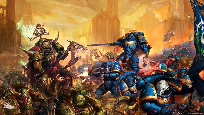 Warhammer, prajurit, video game, seni Wallpaper HD