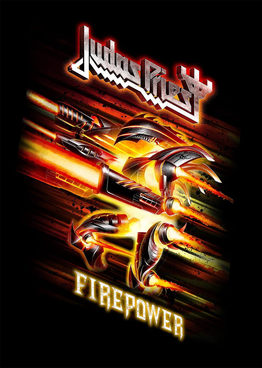 Feuerkraft-Lithographie. Judaspriester, Heavy-Metal-Musik, Heavy HD-Handy-Hintergrundbild