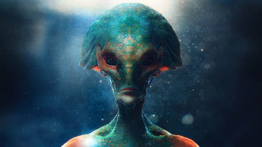 Aliens Fantasy Head HD wallpaper