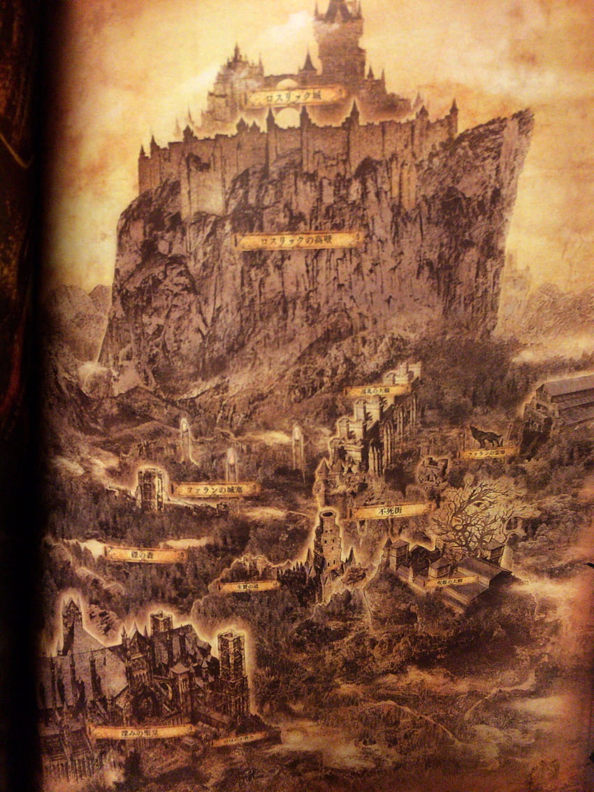 Map Of Lordran And Other Kingdoms Darksouls Dark Souls World HD phone wallpaper