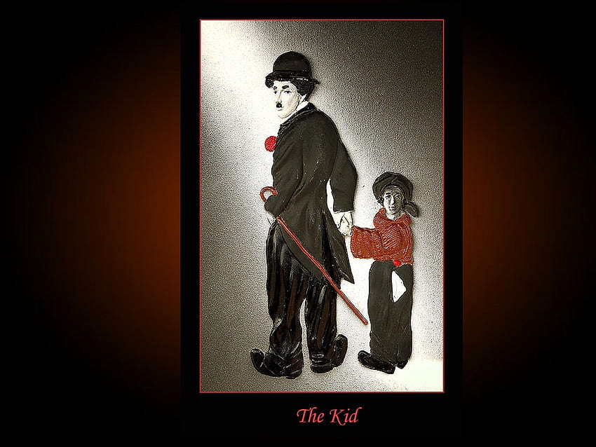 Charlie Chaplin -El niño, pintura, chaplin, el niño, genio fondo de pantalla