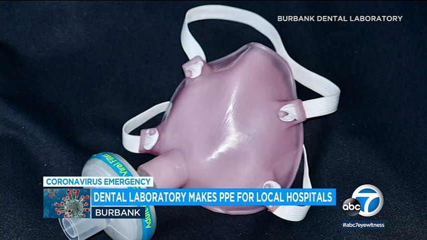 Burbank Dental Laboratory shifts to making 3D protective masks for local hospitals - ABC7 Los Angeles HD wallpaper
