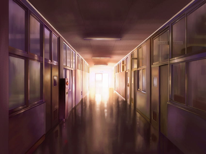 Dark Anime Hallway (Page 1), Anime School Hallway HD wallpaper