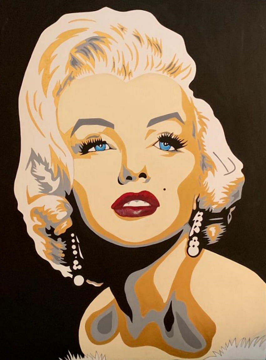 MARILYN MONROE ACTRESS Modern Hand Painted Pop Art, Marilyn Monroe Pop Art HD phone wallpaper