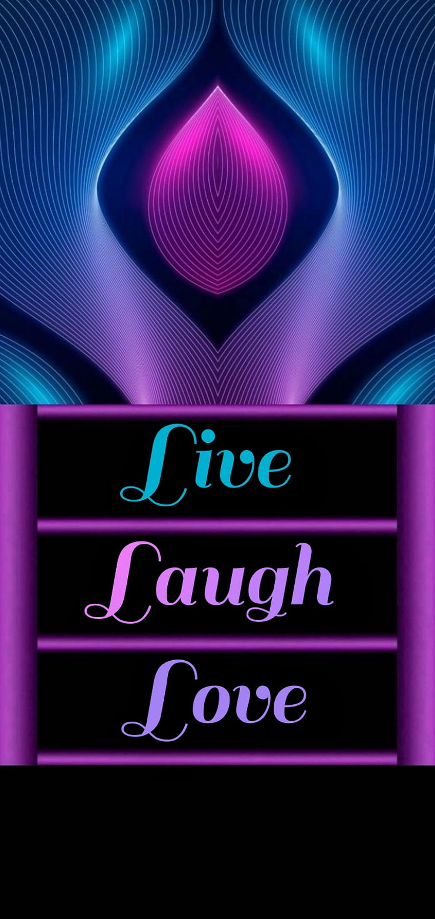 Live laugh love, blue, purple, saying HD phone wallpaper