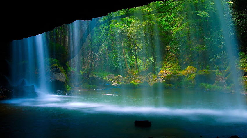 Rainforest Waterfall Full Ultra - HD wallpaper