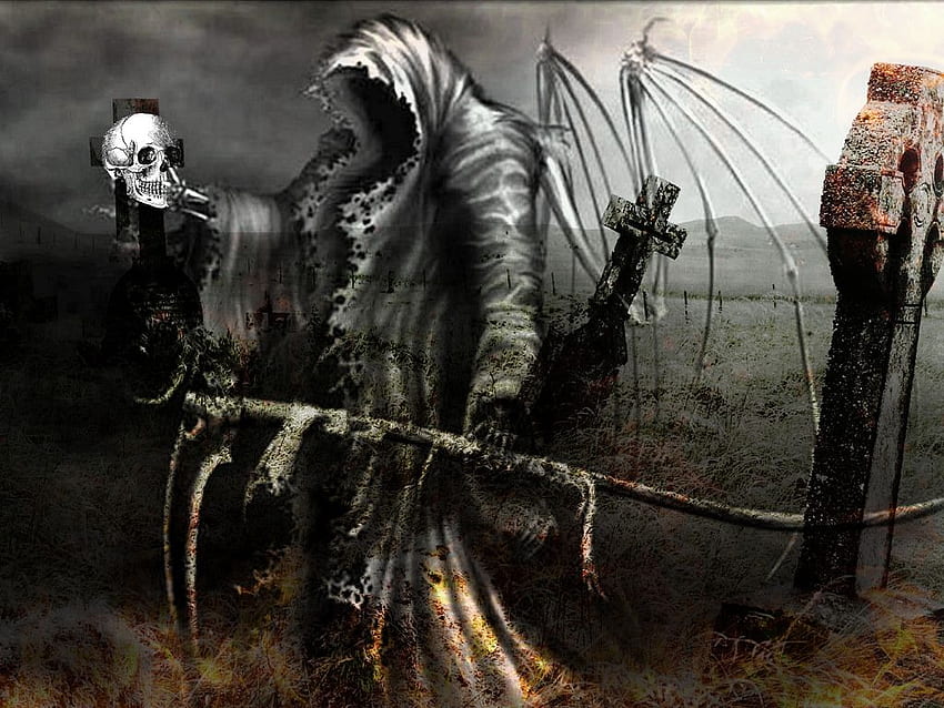 Grim Reaper Bone Scyth พื้นหลัง Cool Grim Reaper วอลล์เปเปอร์ HD