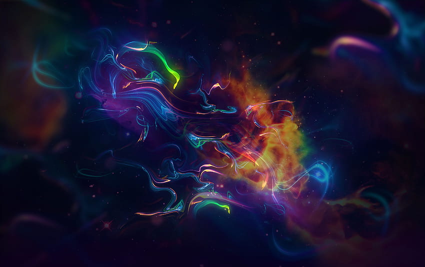 Fumaça, Colorido, Espaço, Nebulosa, Arte digital papel de parede HD