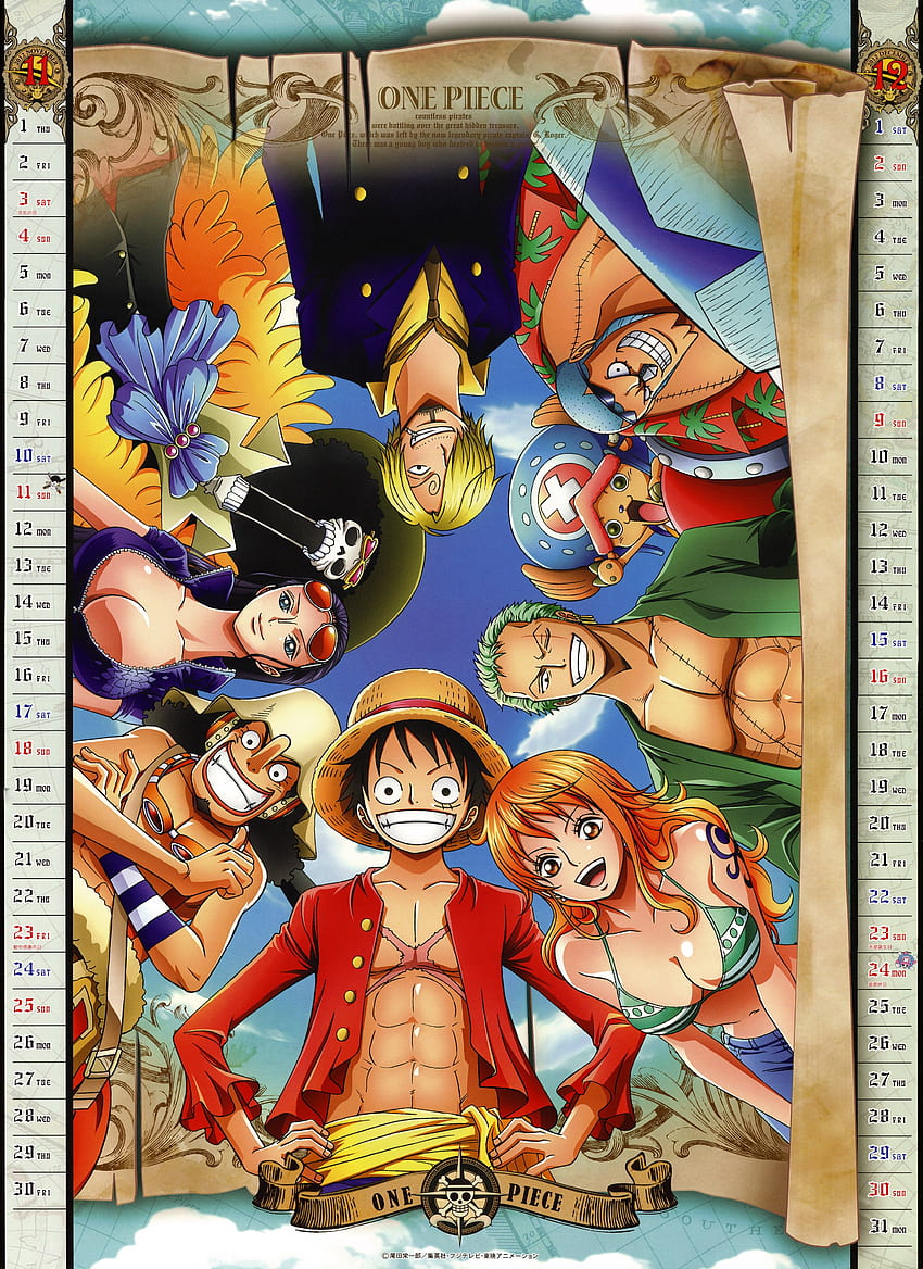 jeden, kawałek, anime, Nico, Robin, Roronoa, Zoro, Chopper, Brook, One Piece Franky Tapeta na telefon HD