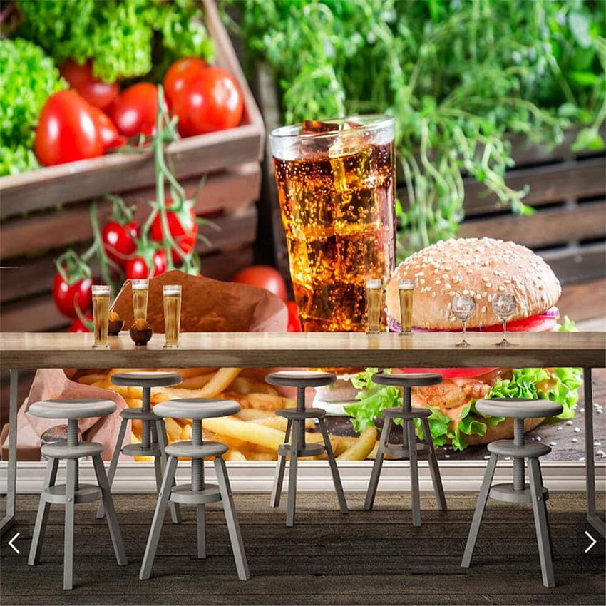 Sucsaistat, Murale, 3D, Burger Piwo, Fast Food Restauracja Kawiarnia Restauracja Bar Salon Kuchnia Mural, 400 cm (szer.) X 280 cm (wys.): .uk: Kitchen & Home Tapeta na telefon HD
