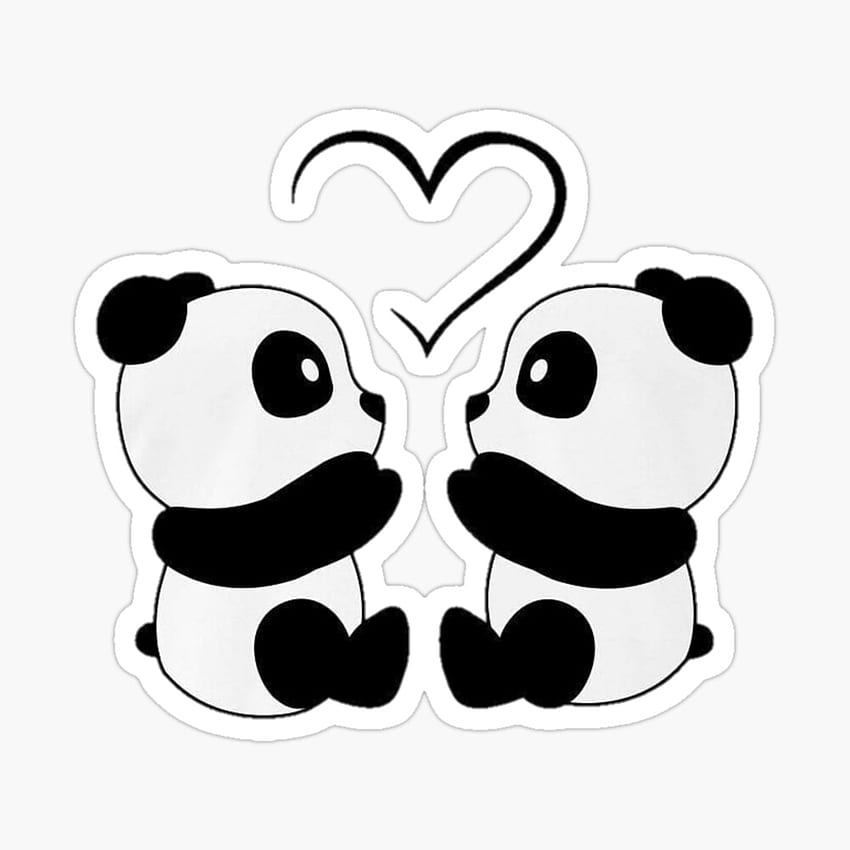 Ładny plakat miłosny Panda Tapeta na telefon HD