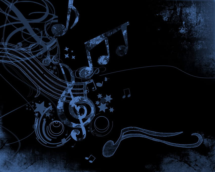 Blue black music note blueblackMusicnotebackground [] for your , Mobile ...