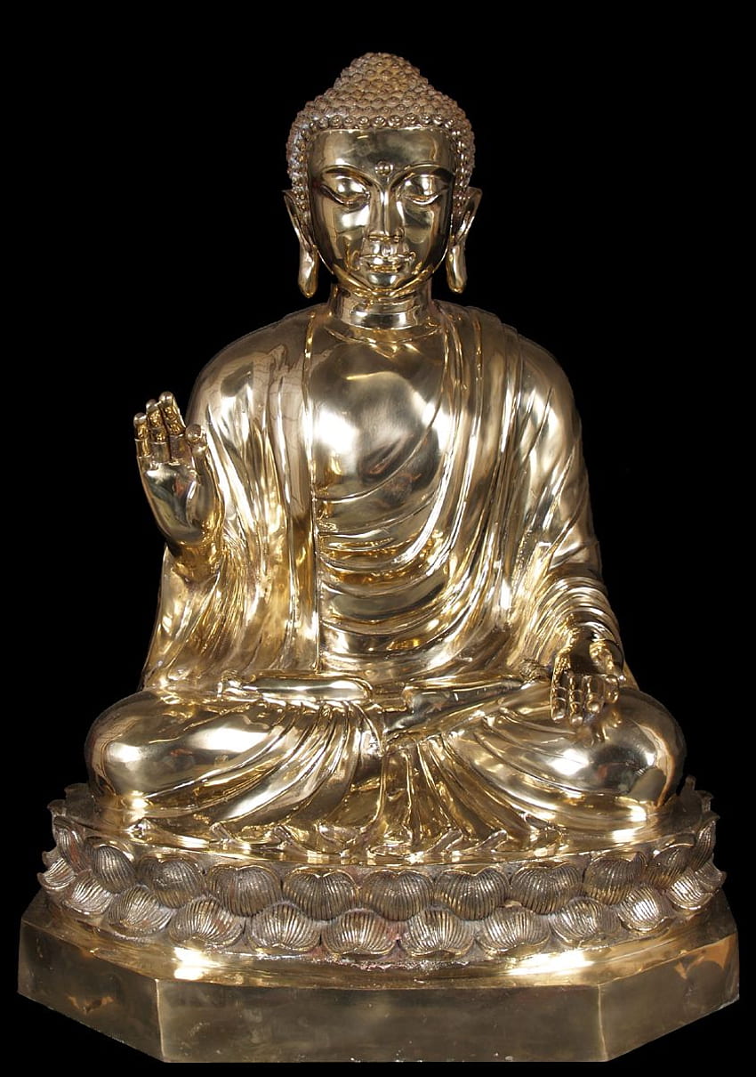 Brass Golden Japanese Teaching Buddha Statue 36 (t17): Hindu HD phone wallpaper