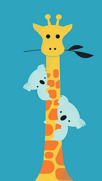 Giraffe cartoon iphone HD wallpapers | Pxfuel
