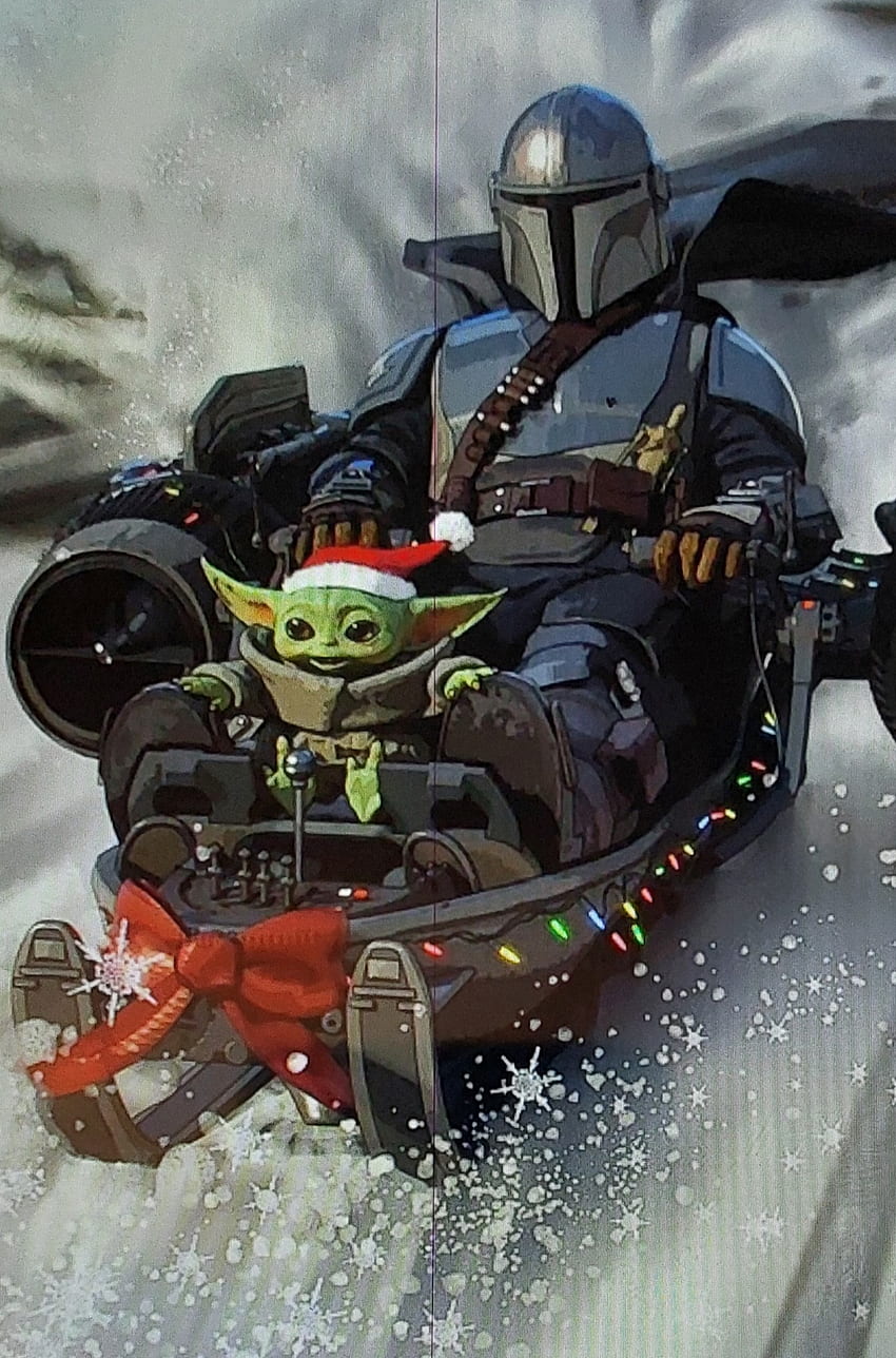 Weihnachtsmandalorianer, persönliche Schutzausrüstung, Sportausrüstung, Star Wars HD-Handy-Hintergrundbild