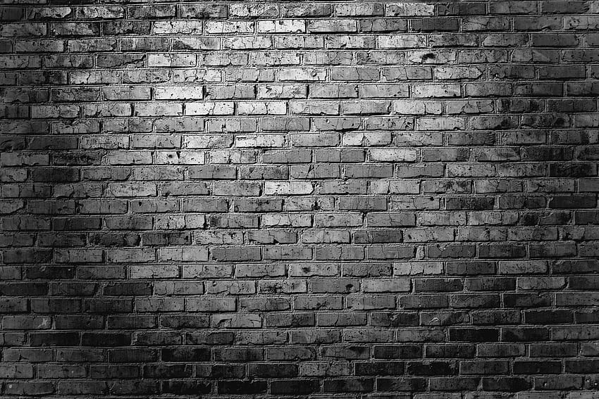 Black And White Brick HD wallpaper