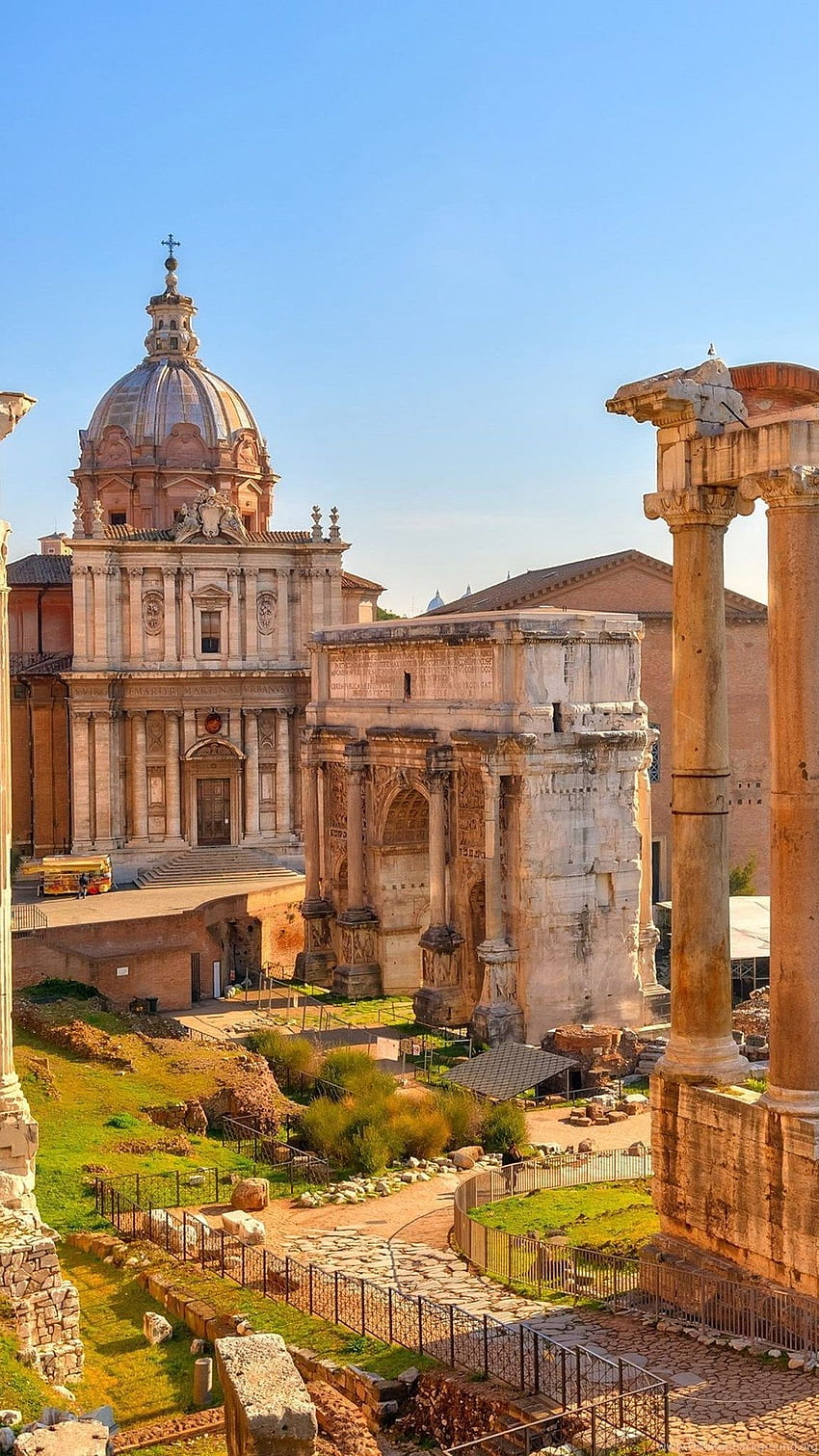 Das Forum Romanum, Rom, Italien / iPad Hintergrund HD-Handy-Hintergrundbild