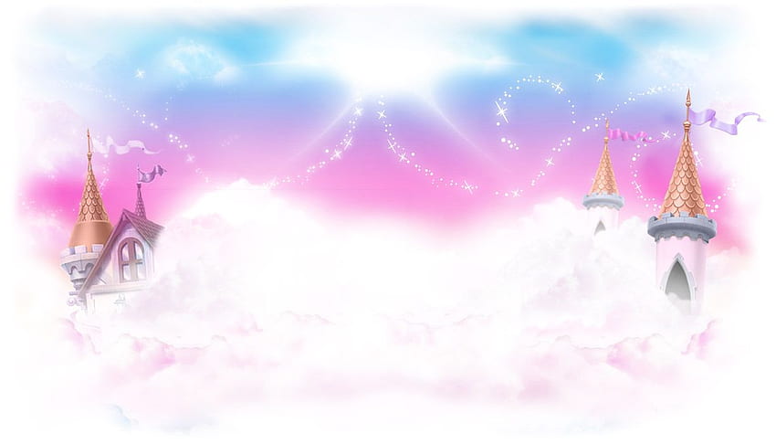 Prinzessin Castle Hintergrund, rosa Schloss HD-Hintergrundbild