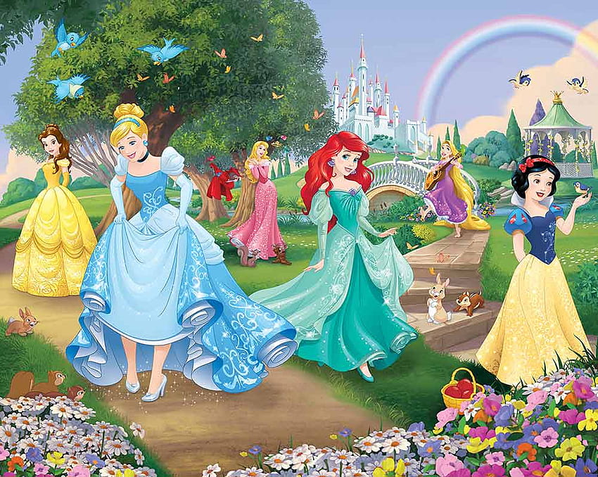 Disney Princess Castle Stickers Muraux Amazon Ballroom Design Walltastic Argos Fond d'écran HD