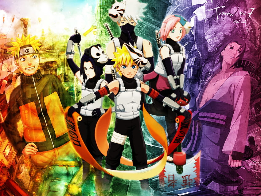 Naruto team 7 wallpaper  Personagens de anime, Personagens naruto