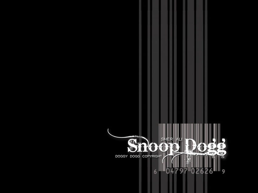 SNOOP DOGG, cane, sher, sher ali, nero, snoop, rap, hip hop, codice a barre, hop, musica, logo, hip, dogg Sfondo HD
