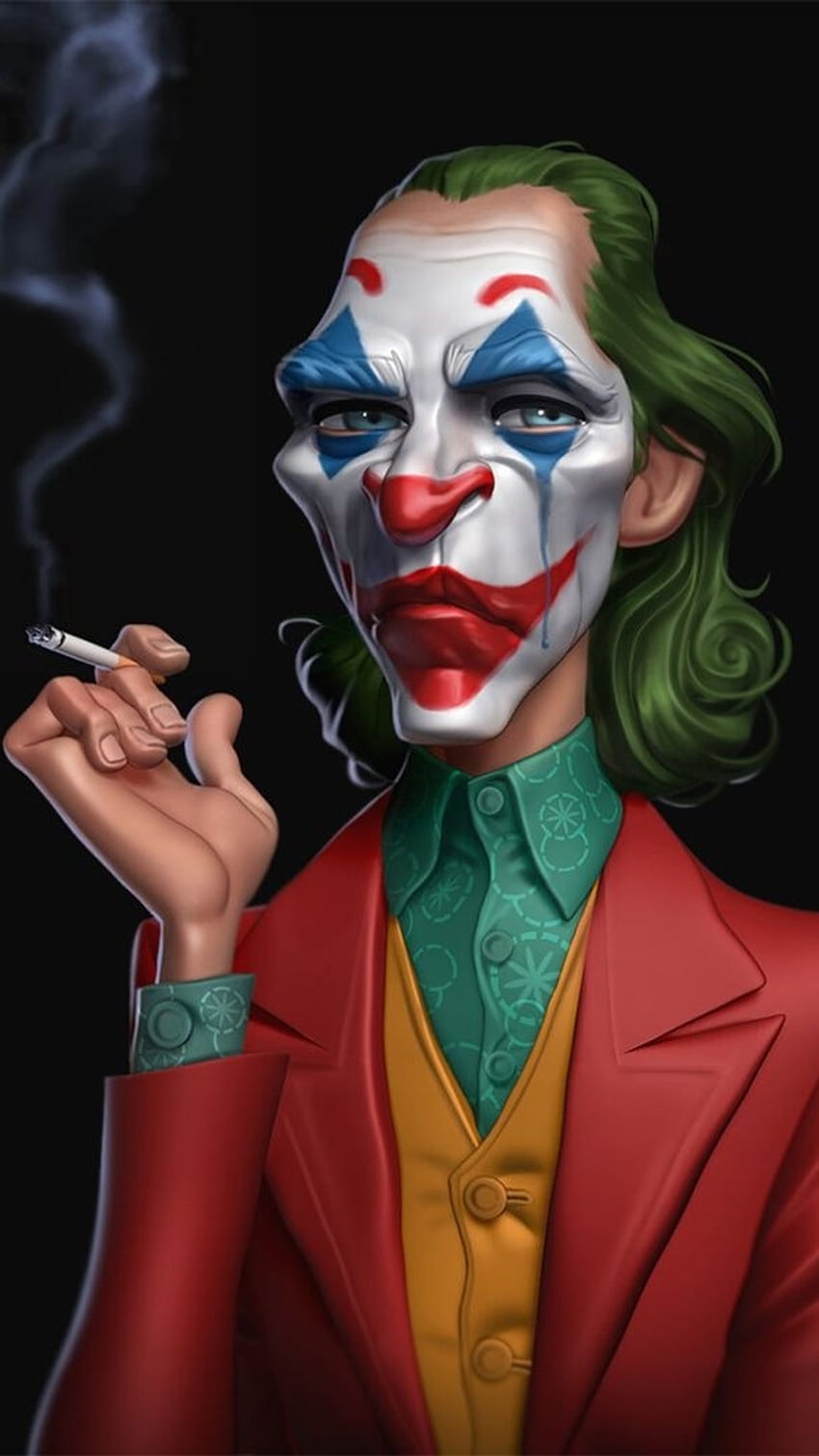 Joker Smoking, Funny, Joker, Painting HD phone wallpaper | Pxfuel
