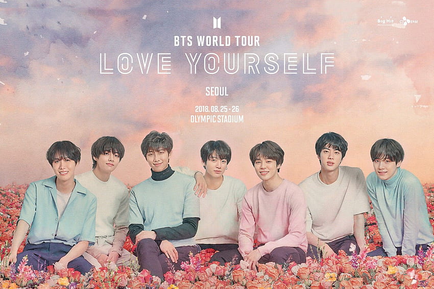 BTS WORLD TOUR LOVE YOURSELF ソウルコンサートメインポスター❤️ 高画質の壁紙