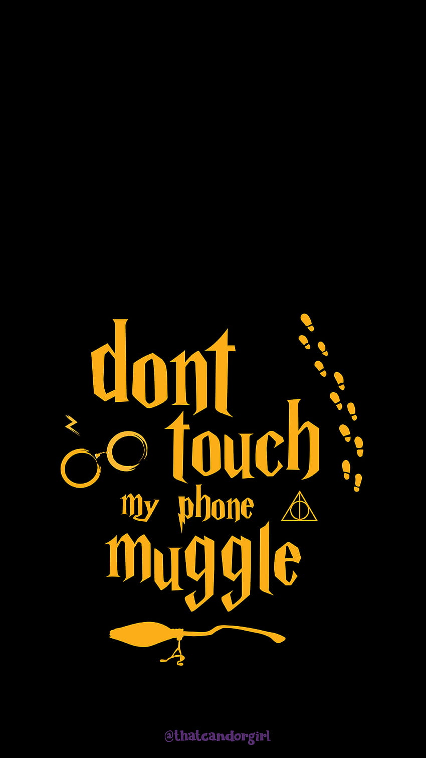Don't Touch My Phone Muggle: Harry Potter Theme Witty: Marauder's Map Footsteps & Glasses. 해리 포터 테마, Witty, Touch me HD 전화 배경 화면