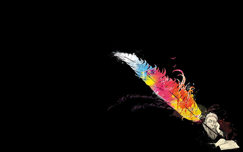 Fantasy, Feather, Vector, Pen, Thoughts, Muse, Poetry, Prose HD wallpaper