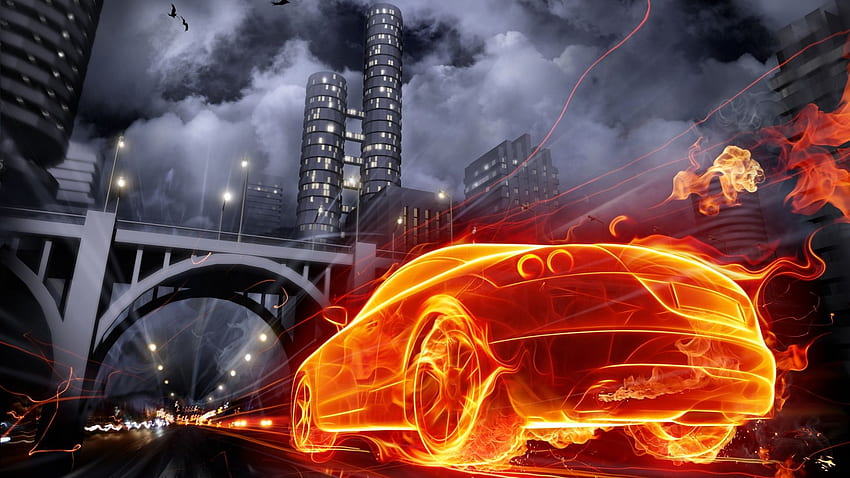 Speedy Car For, Fire Cars HD wallpaper