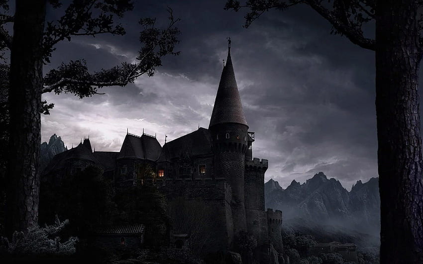 Spooky Castle, Creepy Castle HD wallpaper