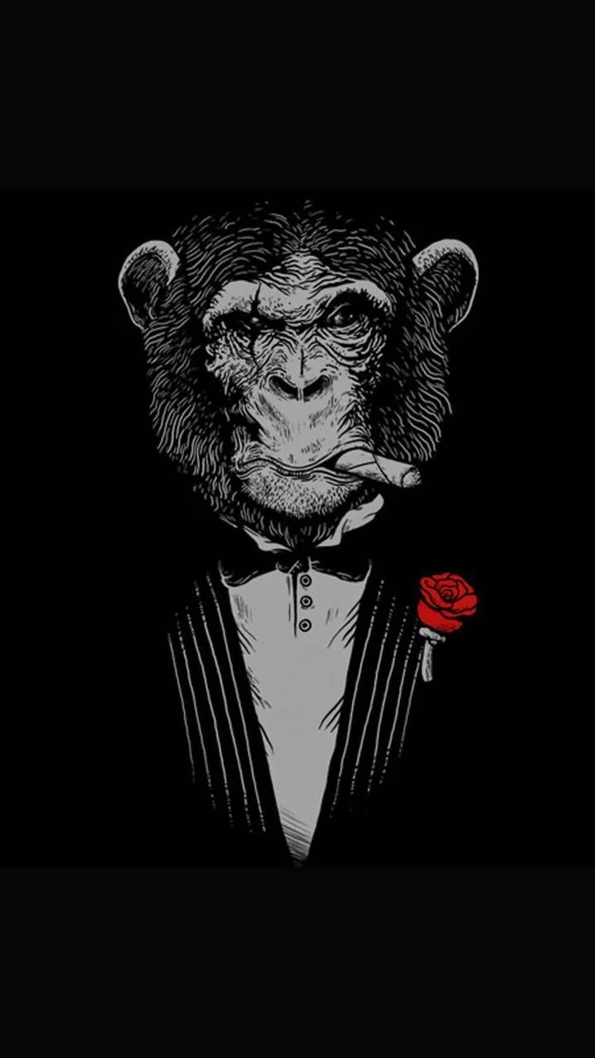 Affe erschrecken. Affe, Affenkunst, Gorilla, Gorilla-Kunst HD-Handy-Hintergrundbild