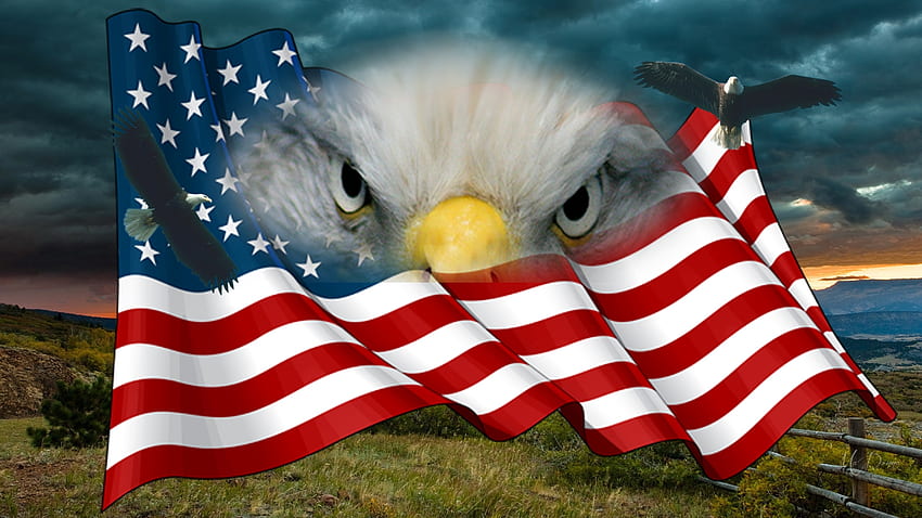 dom pour tous, américain, aigle, États-Unis, patriotique, 4 juillet, drapeau, rouge blanc et bleu, thème Firefox Persona, Journée des anciens combattants, Jour de l'indépendance Fond d'écran HD