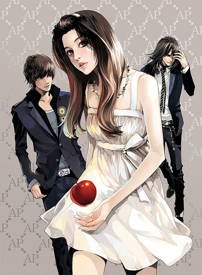 Apple red beautiful girl boys black suit dress couples pretty anime . HD  phone wallpaper | Pxfuel