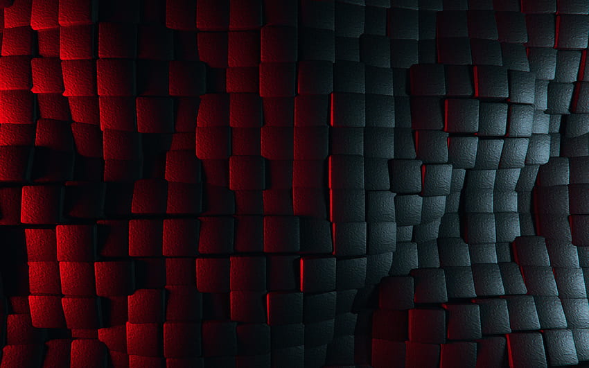 square wavy backround, , 3D waves, 3D textures, square patterns, cubes patterns, background with squares, 3D cubes, wavy textures HD wallpaper