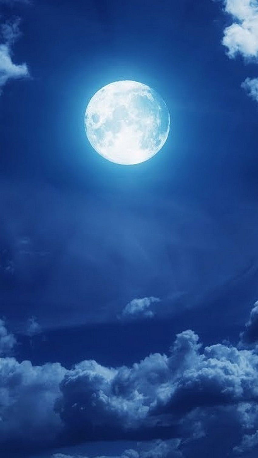 Blaues Mondlicht HD-Handy-Hintergrundbild