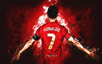 Cristiano Ronaldo, back view, CR7, abstract art, Portugal National Team ...