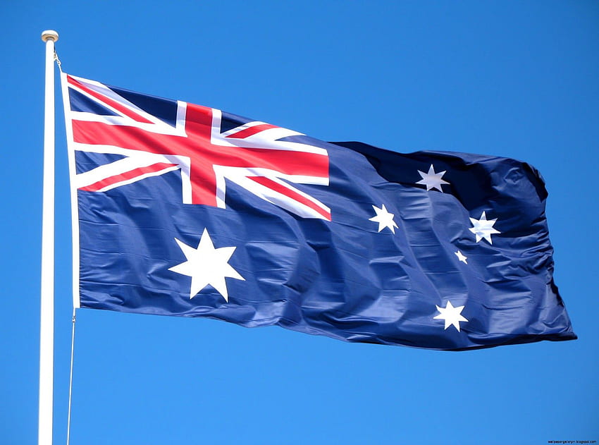 Australien-Flagge fliegen HD-Hintergrundbild
