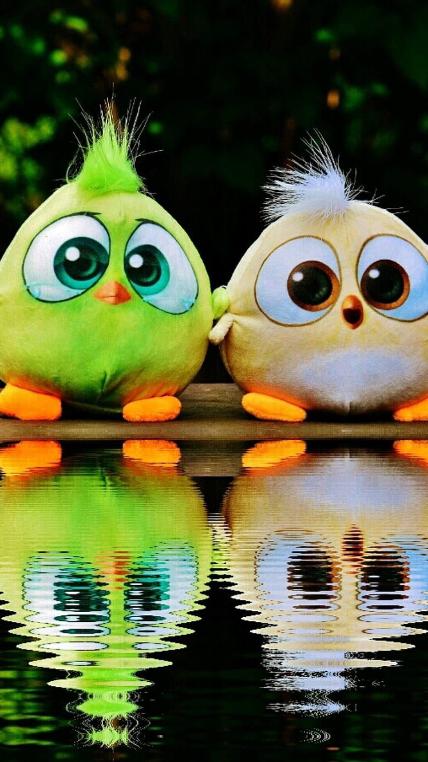 Angry Birds, Cute Birds, Reflexão Papel de parede de celular HD