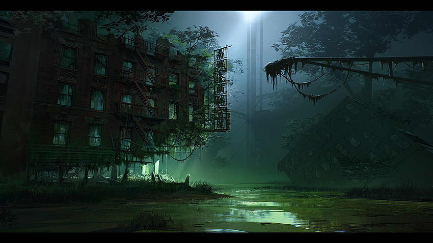 Película Crysis 3 Swamp Concept Computadoras oscuras, Crysis 3 City fondo de pantalla